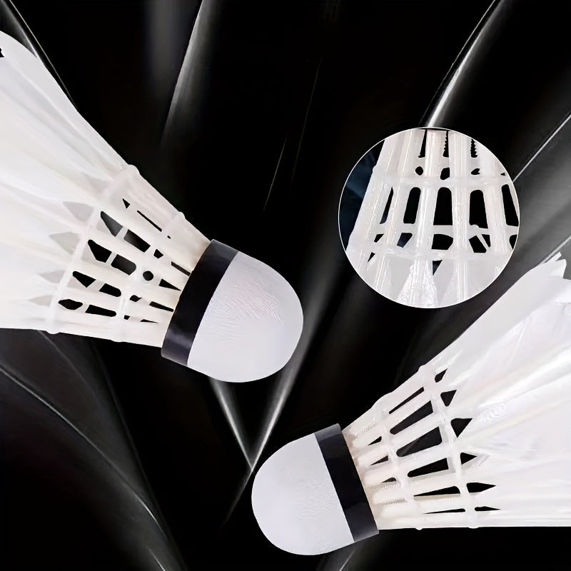 3 durable plastic badminton shuttlecocks - Durable nylon for stable flight