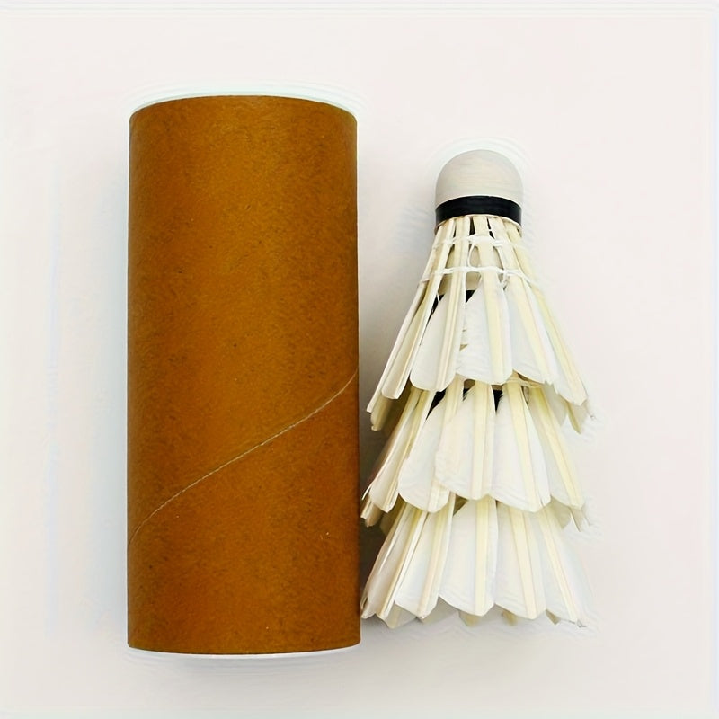 Badminton Shuttlecock - Durable Foam Tip, Soft Feather Lightweight Design for Training