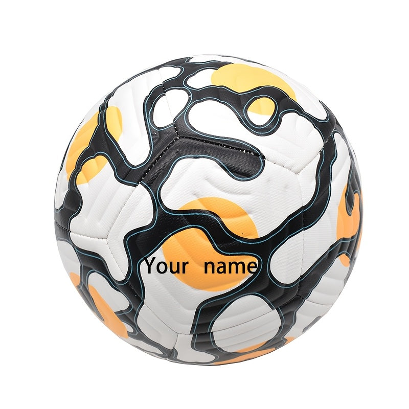 Personalized Youth Soccer Ball, Custom Engraved Size 5 Football, Durable Faux Leather
