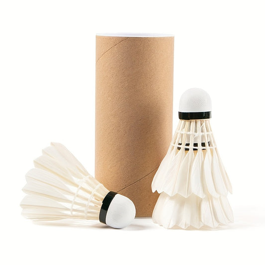 3pcs Badminton Shuttlecocks 3pcs Durable Badminton Shuttlecocks with White & Black Duck Feathers & Soft Foam Heads | Design for Training, Team Sports, Casual Play | Tennis & Short-Handled Paddle Accessories, Outdoor Recreation, Classic Shuttlecock