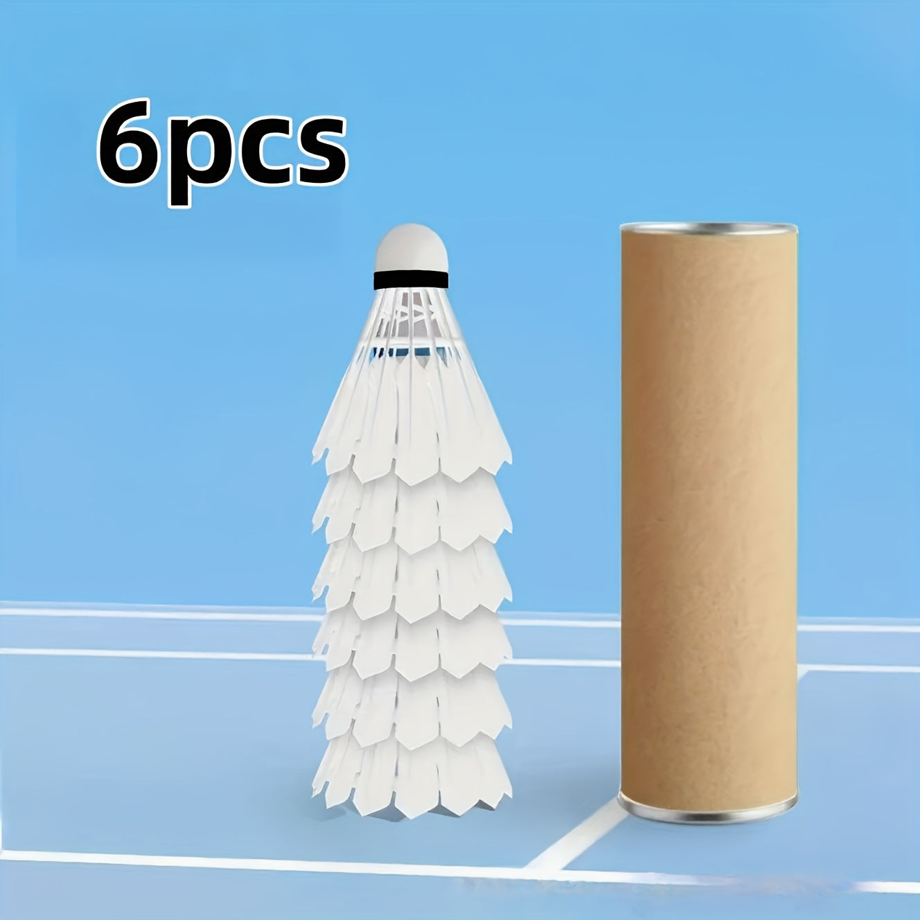 3 durable plastic badminton shuttlecocks - Durable nylon for stable flight