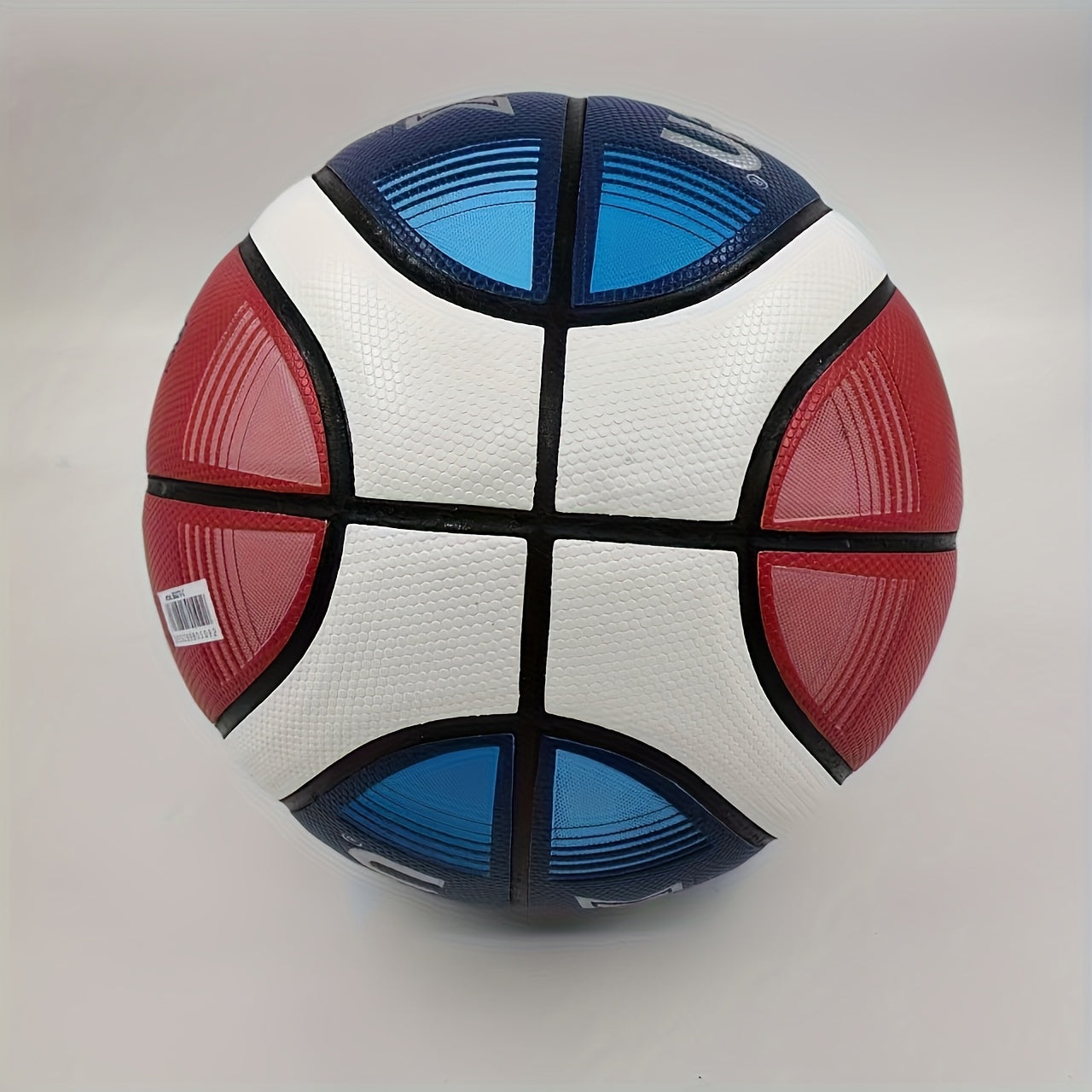 GQ7 Official Size 7 Basketball - Durable PU Material, Red\u002FBlue\u002FWhite Colorway with Black Accents