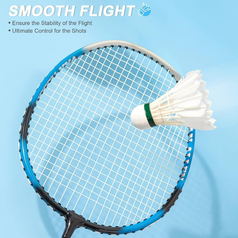 12 Pack Professional-Grade Goose Feather Badminton Shuttlecocks (Birdies) - High-Speed Training