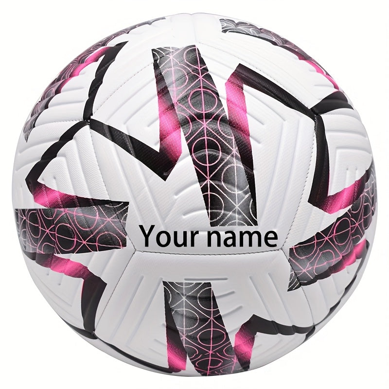 Customized name, classic size 5 PVC soccer football, high-quality football suitable for birthdays