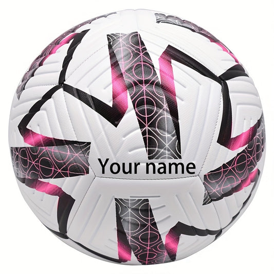 Customized name, classic size 5 PVC soccer football, high-quality football suitable for birthdays