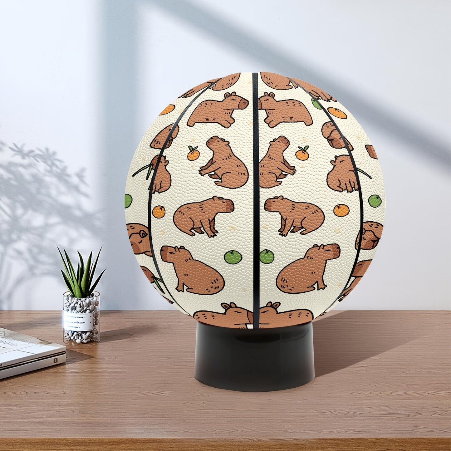 Customizable Basketball Cute Customizable Capybara Pattern Basketball | Optional Size 5 or 7