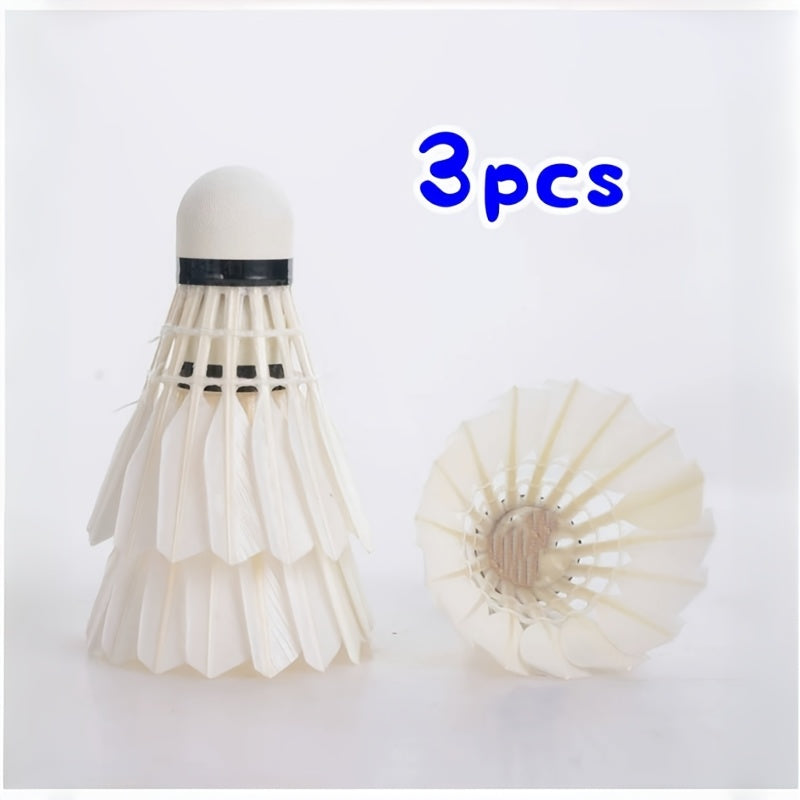 3 durable plastic badminton shuttlecocks - Durable nylon for stable flight