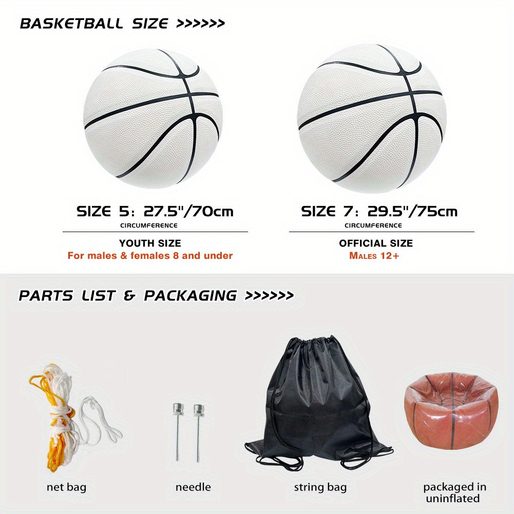 Personalized Basketball with Vibrant Cat & Floral Design - High-Elasticity, Comfort Grip