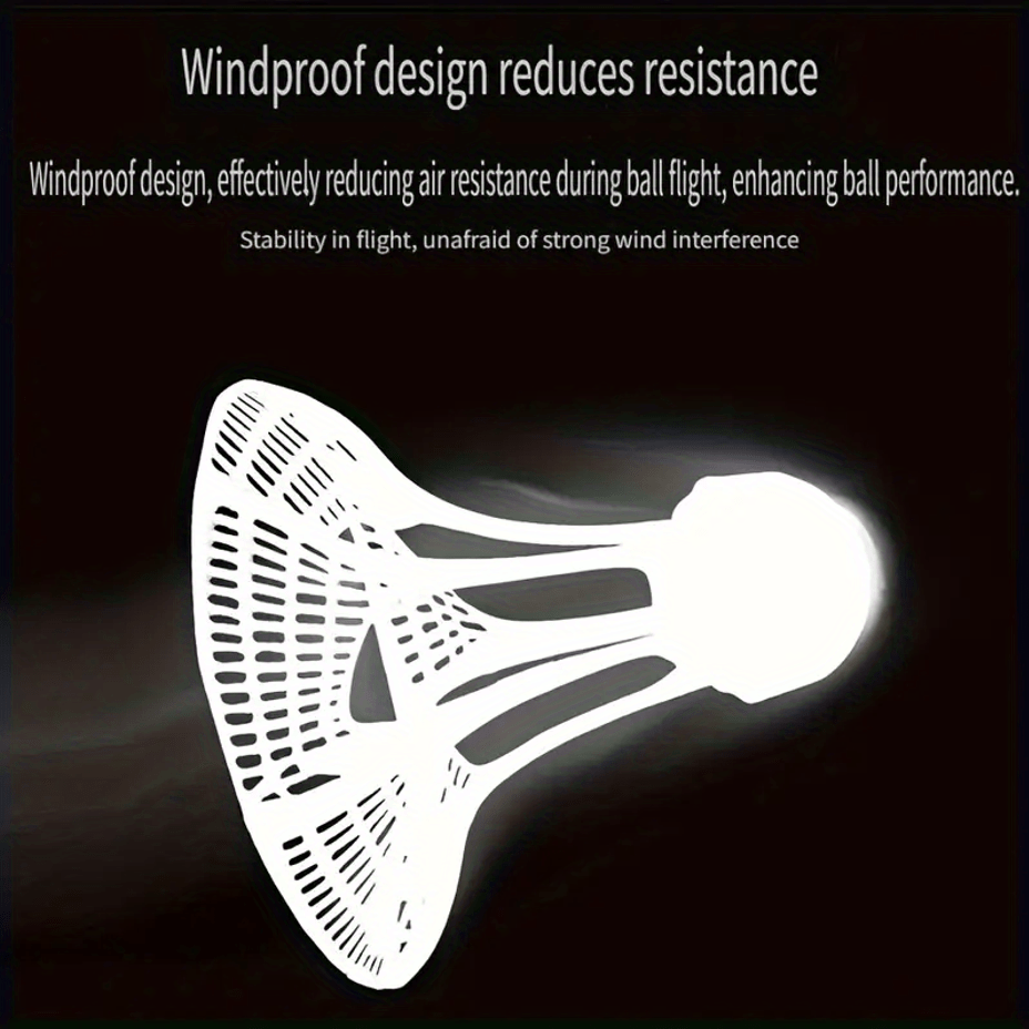 10pcs Wind-Resistant Nylon Badminton Shuttlecocks - PA Material, Improved Flight Stability